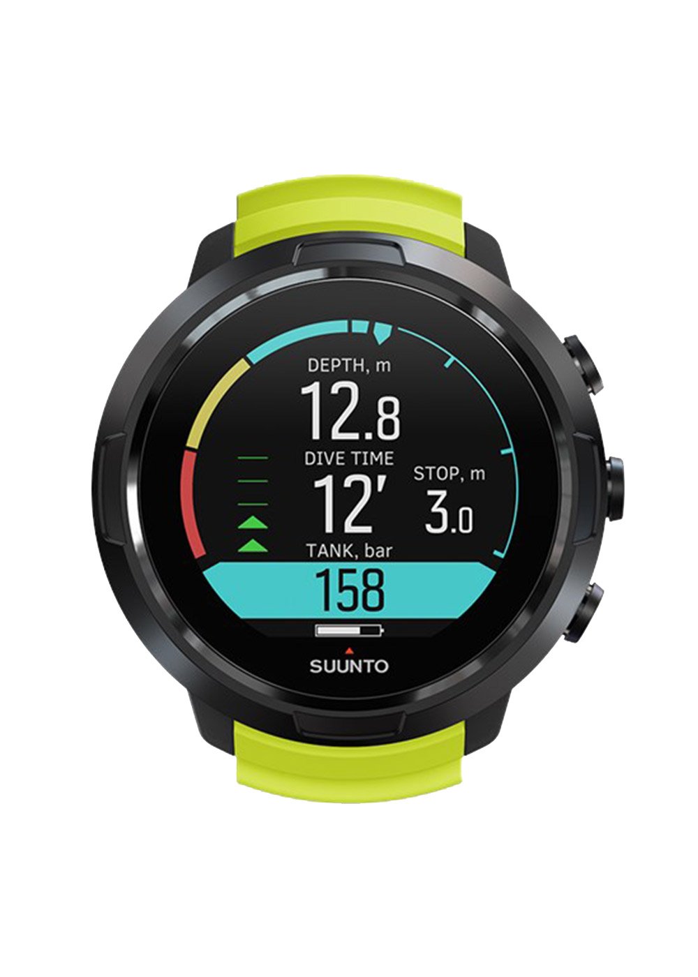 Suunto D5 Black & Lime Dive Computer with USB Charging Cable - Perfect for Scuba Diving, Freediving, and Underwater Exploration