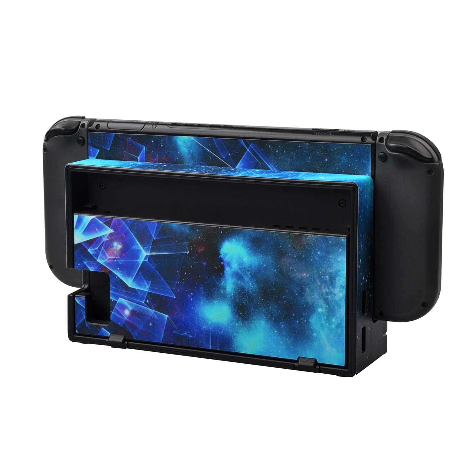 eXtremeRate Galaxy Skin Sticker for Nintendo Switch Console, Joycon & Dock with 2 Screen Protectors - Multi-Dimensional Design for Gaming Protection & Customization | Perfect for Switch Accessories, Gaming Setup & Personalization