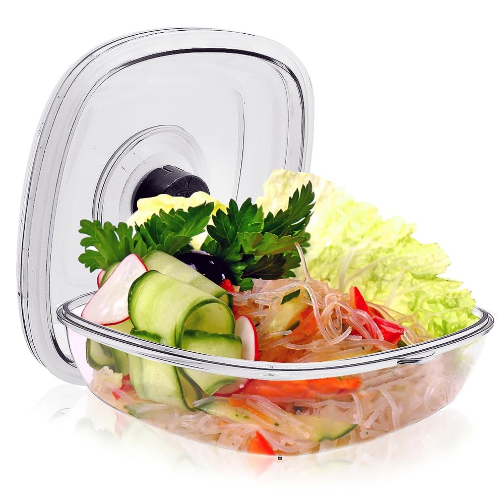 NutriChef 1L Air Vacuum Seal Food Storage Container - Reusable Airtight Kitchen Canister for Meal Prep, Lunch, Bread & Cereal - Keeps Food Fresh | Perfect for Home, Office & Camping Use
