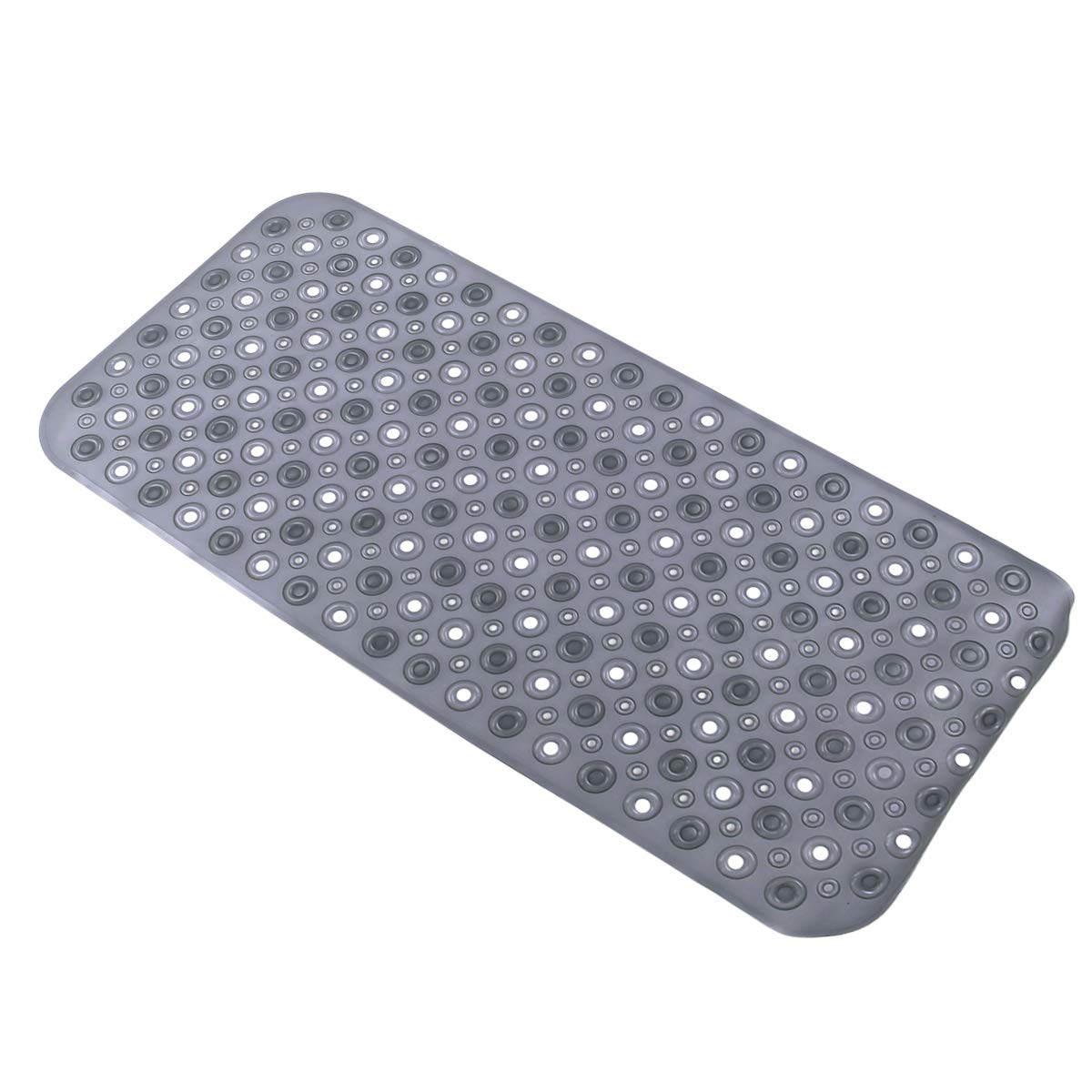 **Non-Slip PVC Bathtub Mat with Massage Feet - Grey Bathroom Floor Mat, Drainage Shower Mat, Washable & Skid-Proof for Bath, Shower, and Spa - Perfect for Bathroom Safety and Comfort**