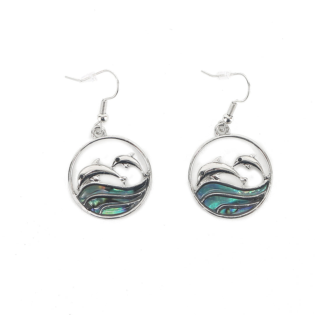 Makamae Dolphin Silver Earrings for Women - Handmade Sterling Silver Jewelry - Perfect for Gifts, Beach Parties & Boho Fashion