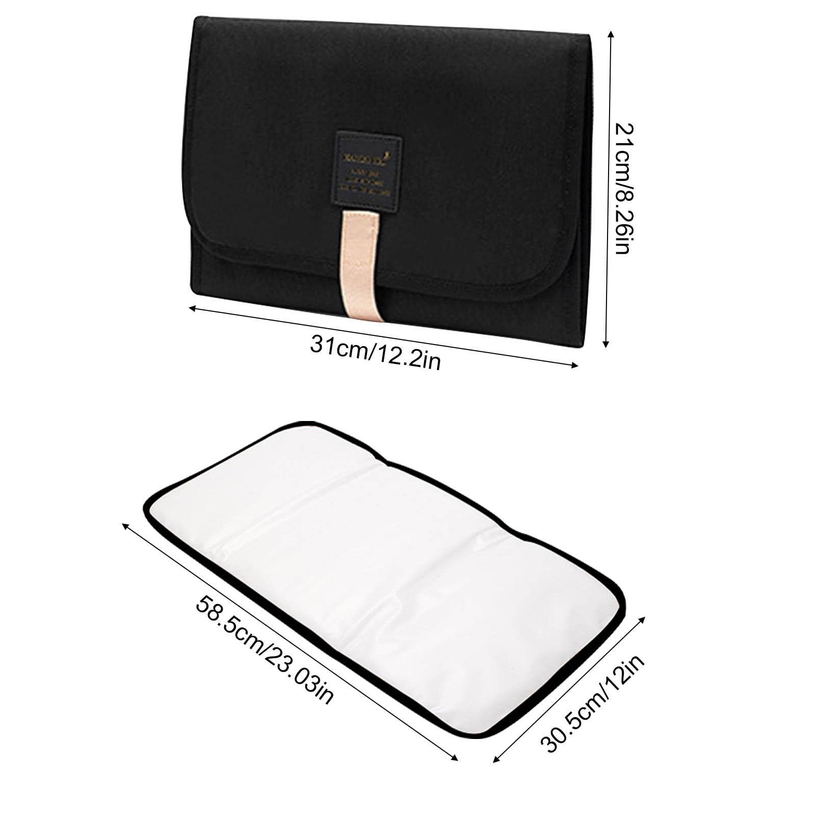 Foldable Waterproof Changing Pad - Portable Diaper Mat for Travel & On-the-Go, Soft Comfortable Baby Changing Station with Stickers, Perfect for Diaper Bags, Car Seats, Strollers & Outdoor Adventures