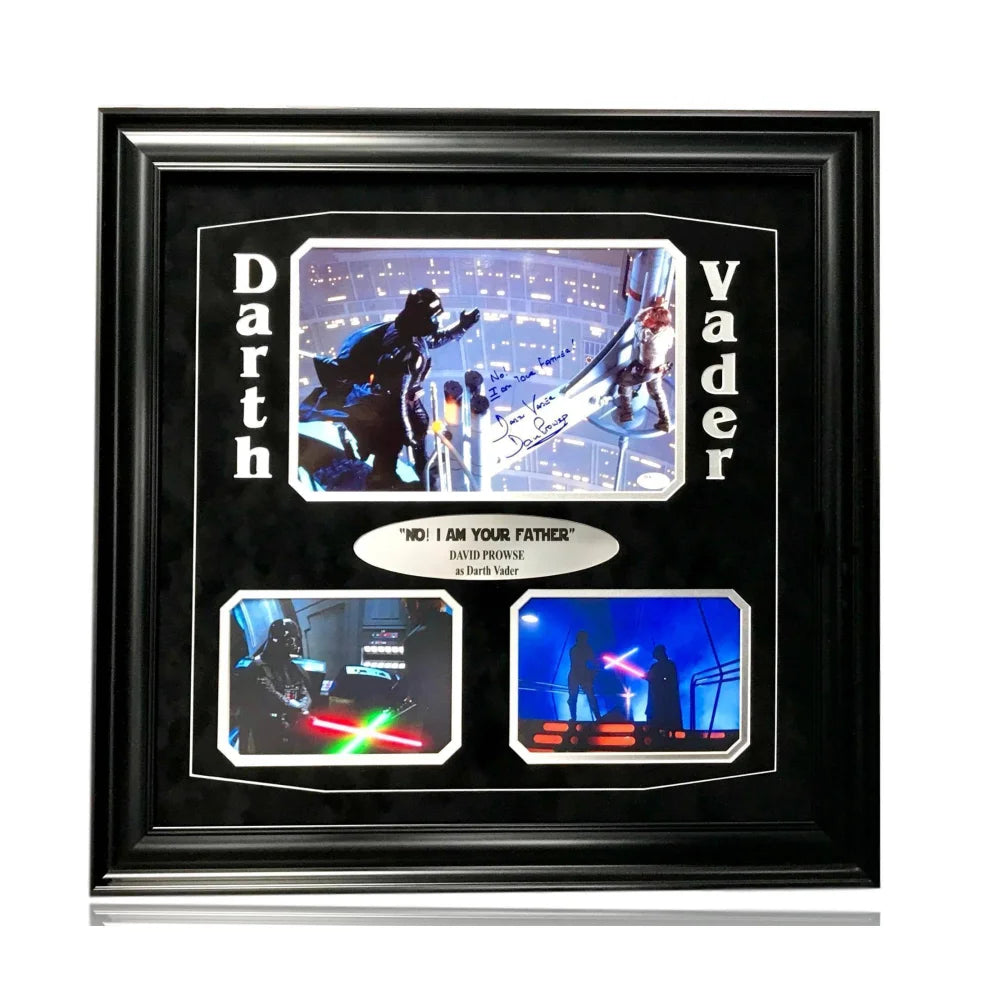 David Prowse Signed Darth Vader Photo - Framed 8x10 Autograph with JSA COA - Star Wars Collectible for Display in Home Theater or Man Cave