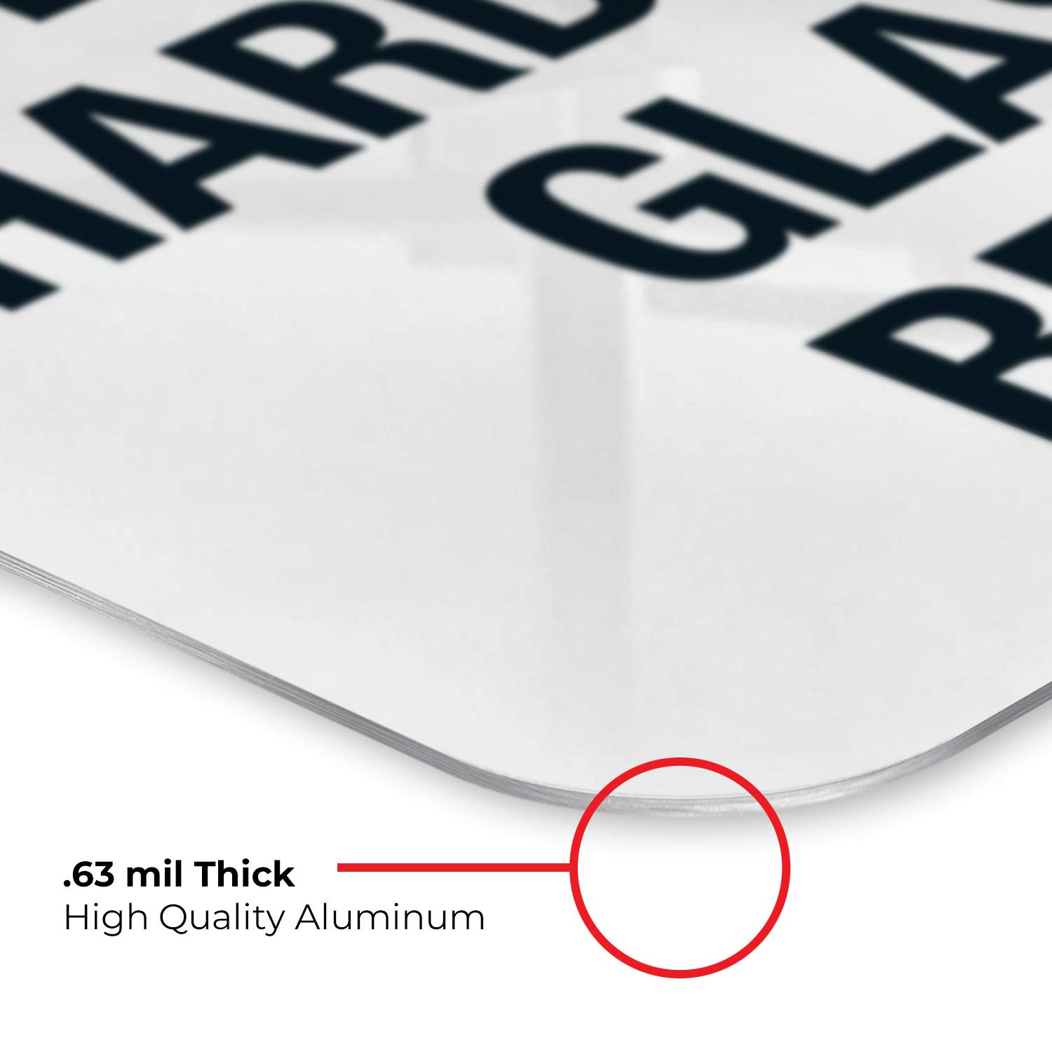 OSHA Compliant Construction Safety Sign - Hard Hats & Safety Glasses Required Beyond This Point - 18x24 Inch Rust-Free .063 Aluminum Sign - Fade Resistant for Indoor/Outdoor Use - Made in USA - Perfect for Construction Sites, Warehouses & Industrial Areas