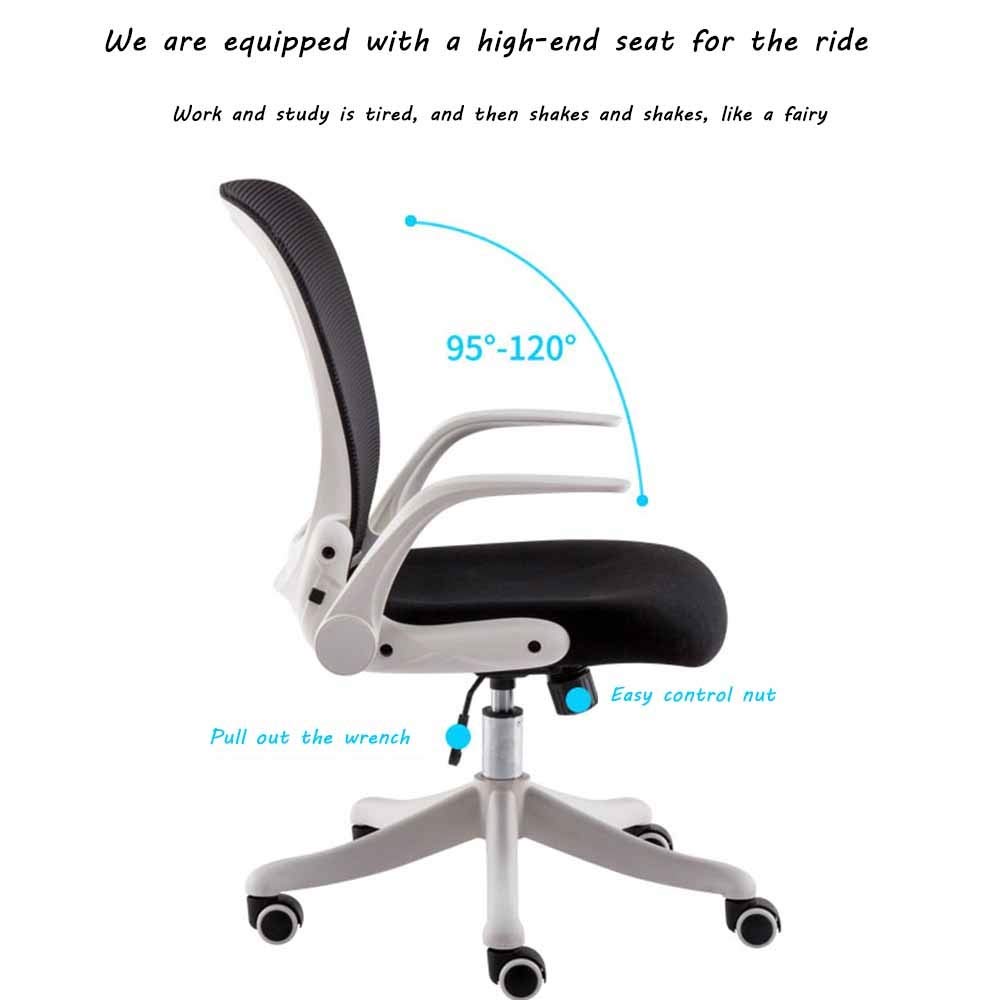 Ergonomic Mid-Back Office Chair with Adjustable Tilt & Flip-Up Arms - Comfortable Computer Desk Chair for Home & Executive Workspaces - Orange (Perfect for Long Work Hours & Gaming Sessions)
