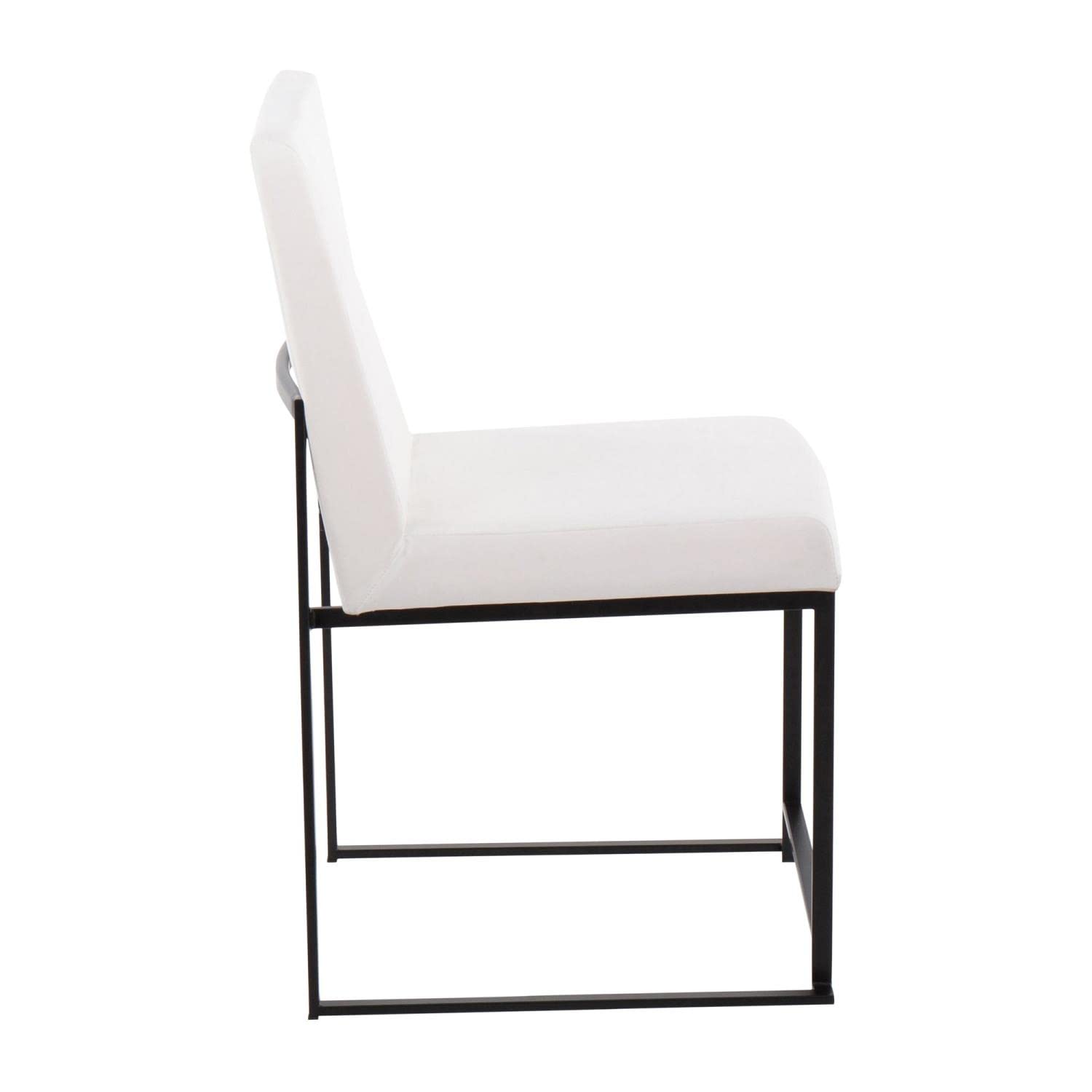LumiSource High Back Fuji Dining Chair Set of 2 - Modern Upholstered Kitchen Chairs for Dining Table - Comfortable Contemporary Seating for Home, Restaurant & Office Use