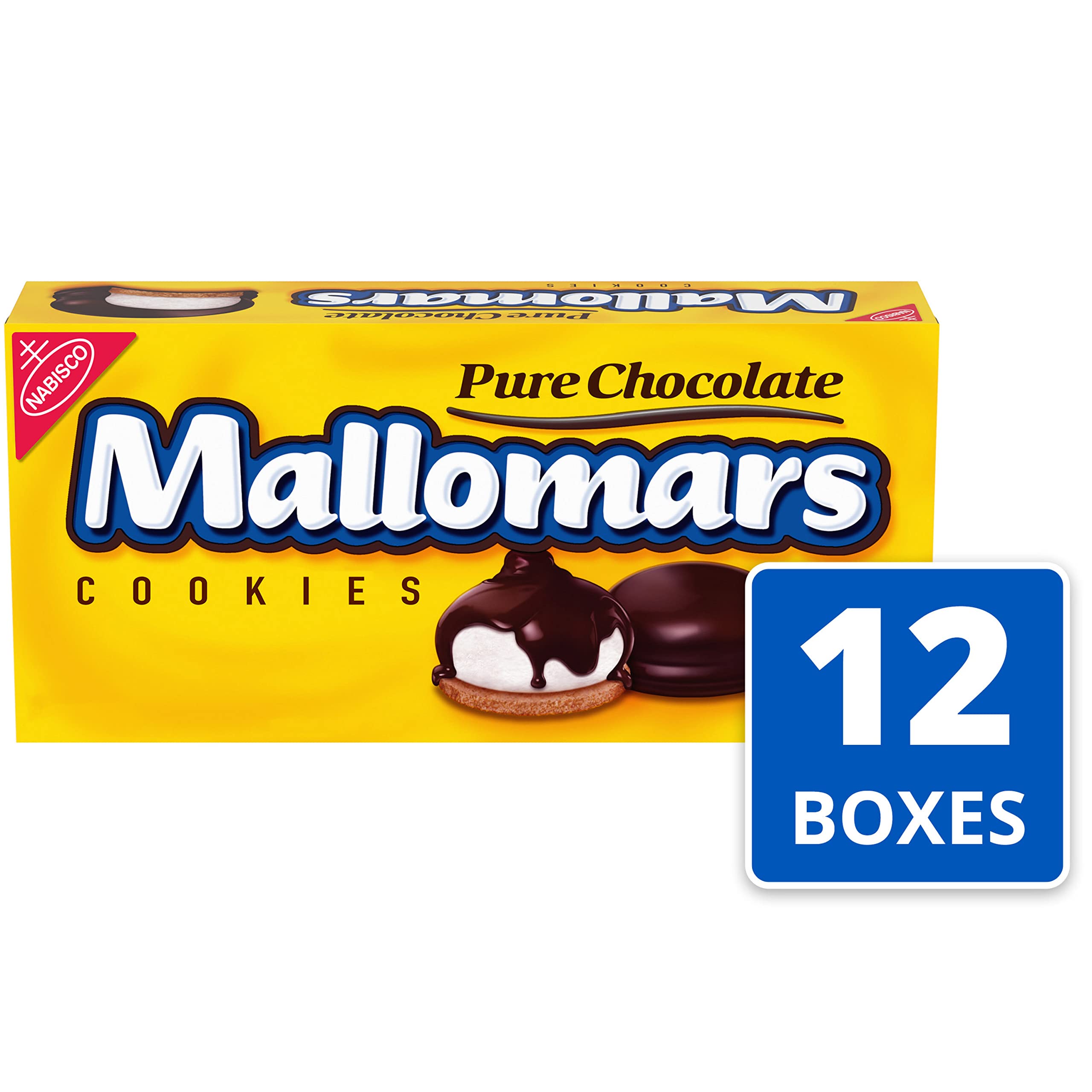 Mallomars Pure Chocolate Cookies - 12 Pack (8 oz Each) | Rich Cocoa Flavor | Perfect for Parties, Gifts & Snacking