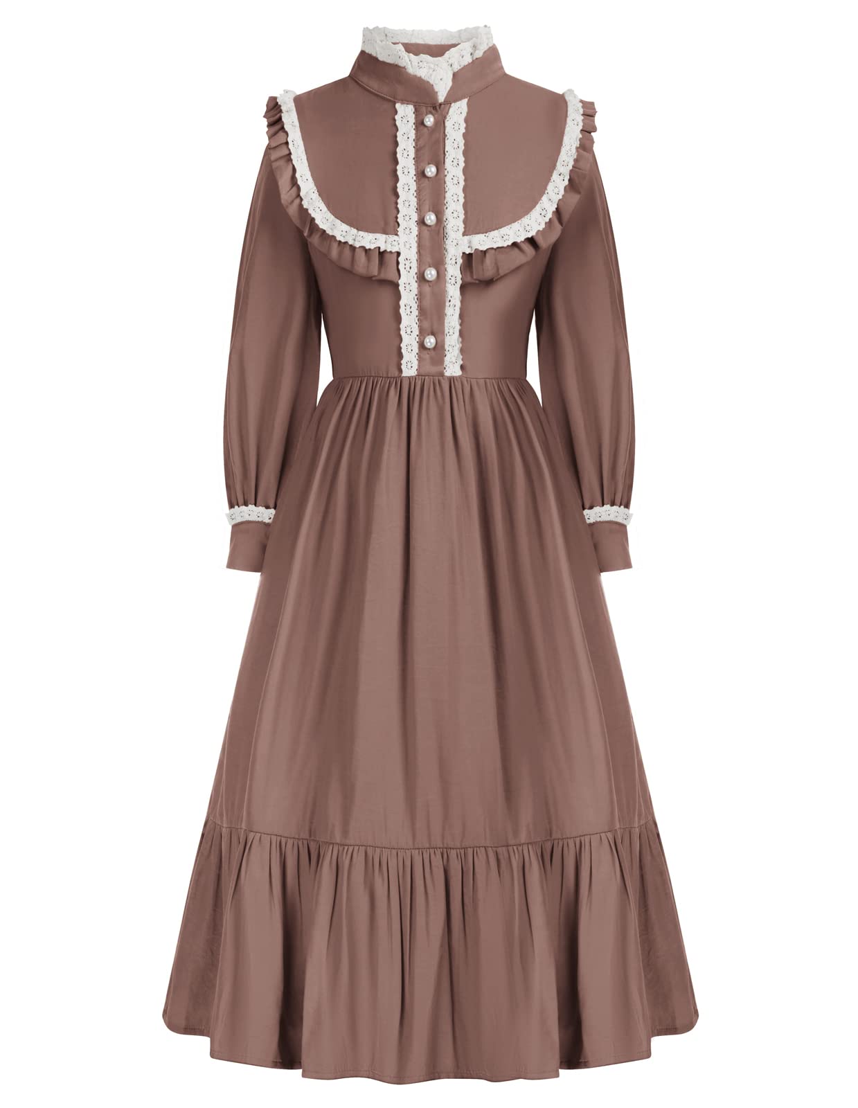 Scarlet Darkness Pioneer Dresses for Girls - 1800s Victorian Colonial Costume Set | Historical Reenactment, Halloween & Theater Performance Outfit