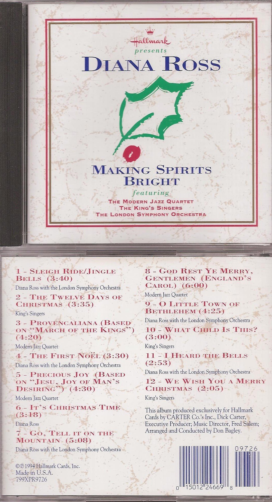 Diana Ross 'Making Spirits Bright' Holiday Music Album - Festive Christmas Songs for Parties, Family Gatherings & Cozy Winter Nights