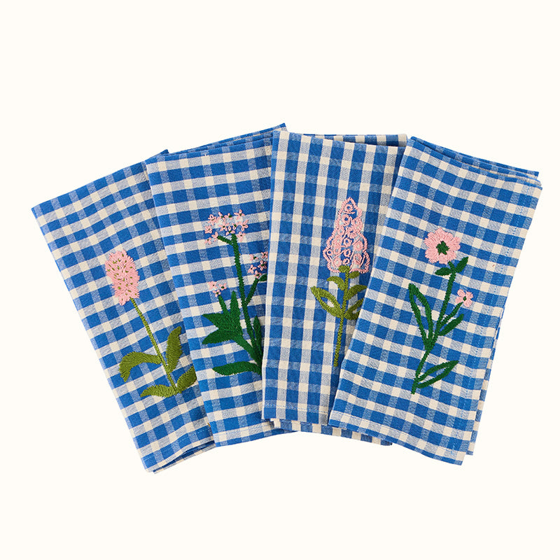 MM X Saheli Women's Napkins Set of 4 - Premium Cotton Cloth Napkins for Dining, Parties & Home Decor - Eco-Friendly Reusable Table Linens for Everyday Use & Special Occasions