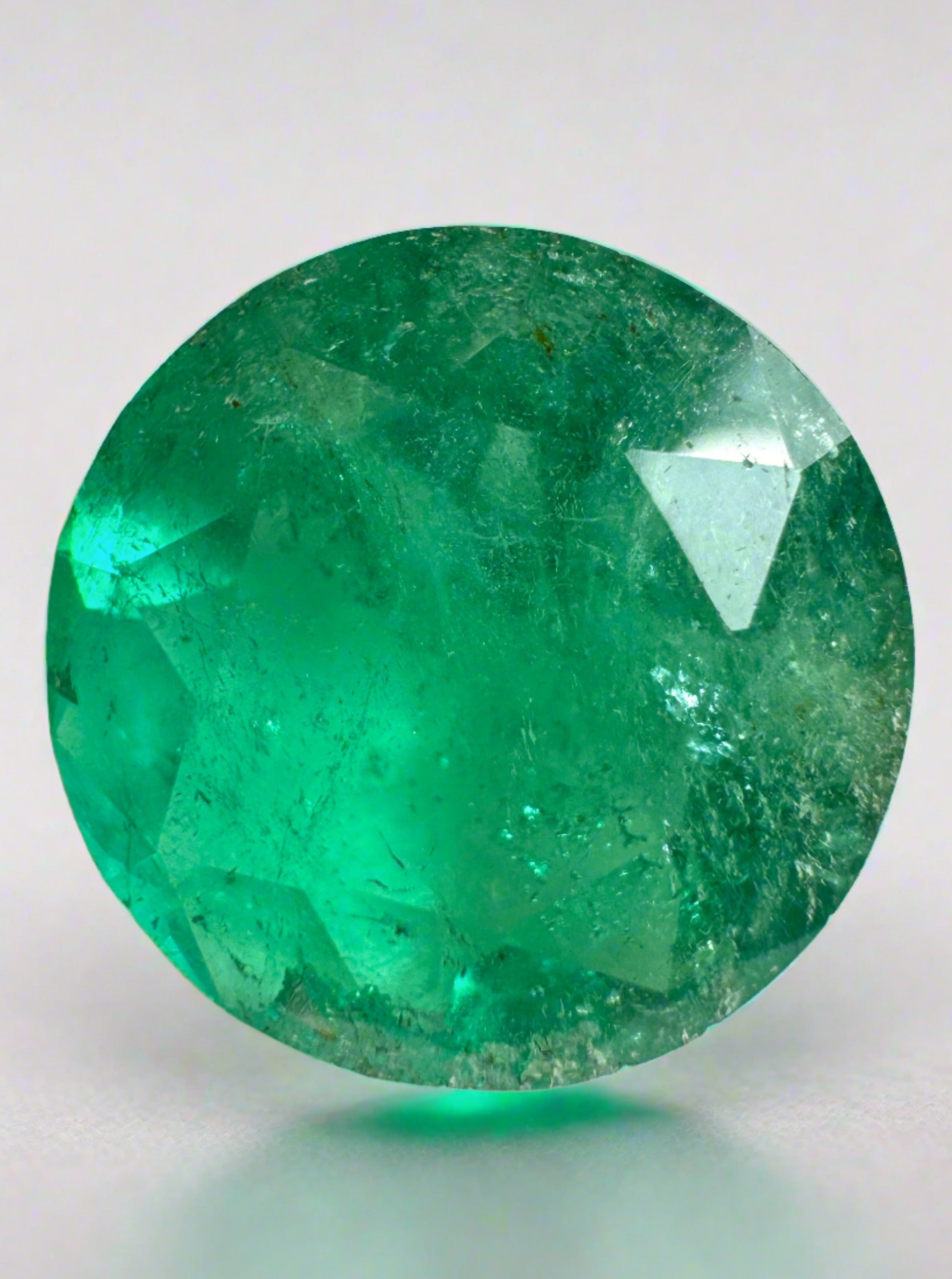 8.80 Carat 14.5x14.5mm Deep Green Natural Round Loose Colombian Emerald - Perfect for Jewelry Making, Engagement Rings & Luxury Gifts