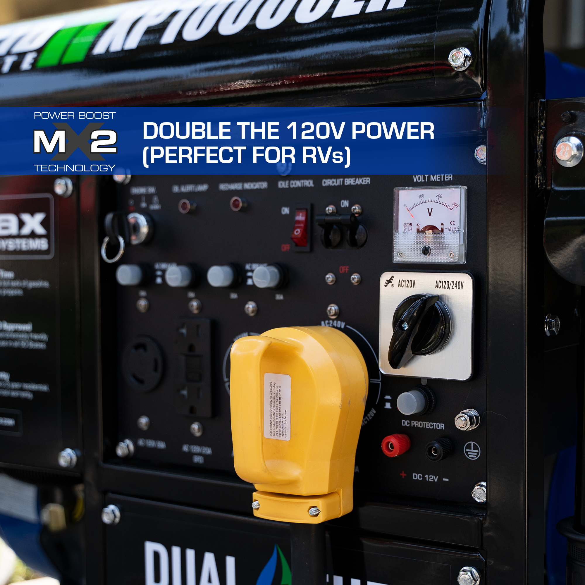 10,000 Watt Dual Fuel Portable Generator - Gas & Propane Powered - Reliable Backup Power for Home, Camping & Emergencies