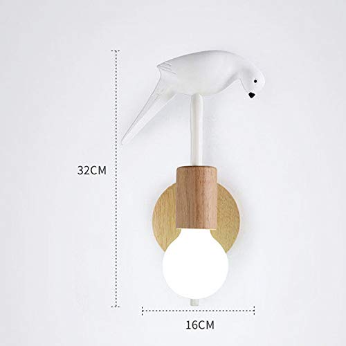 Nordic Bird LED Wall Lights - Modern Bedside Lamp & Bedroom Sconces for Living Room, Dorm, Nursery - Energy Efficient Home Decor Lighting Fixture for Cozy Ambience