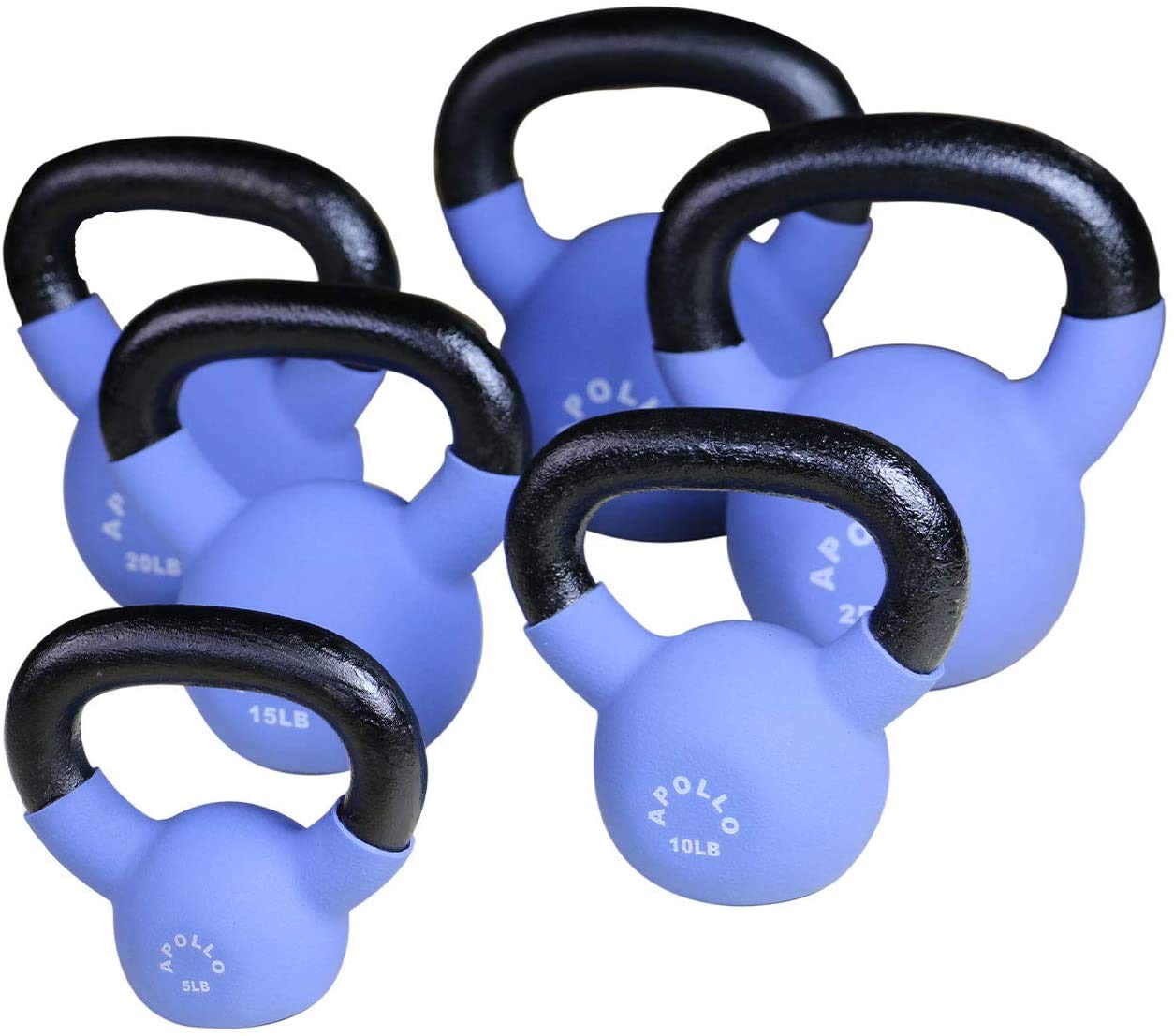 1-Piece Neoprene Coated Solid Cast Iron Kettlebell - Durable Home Gym Equipment for Strength Training, Weightlifting & Fitness Workouts