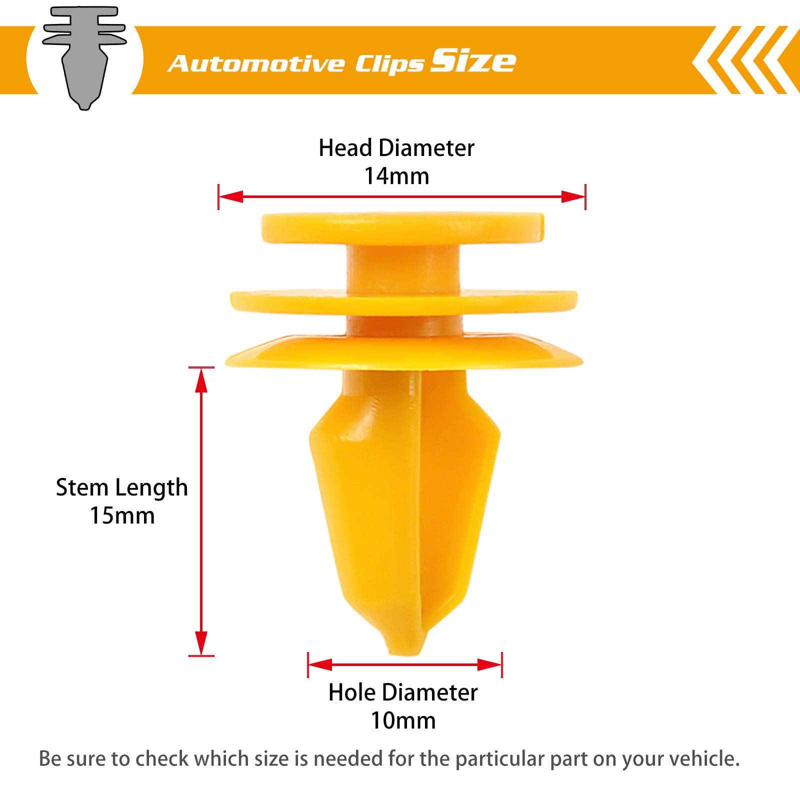 OTUAYAUTO 100PCS Jeep Door Panel Clips Replacement - Compatible with OEM 6507055-AA & 6507686-AA - Durable Auto Interior Fasteners for Wrangler, Cherokee, Grand Cherokee - Easy DIY Installation & Secure Fit