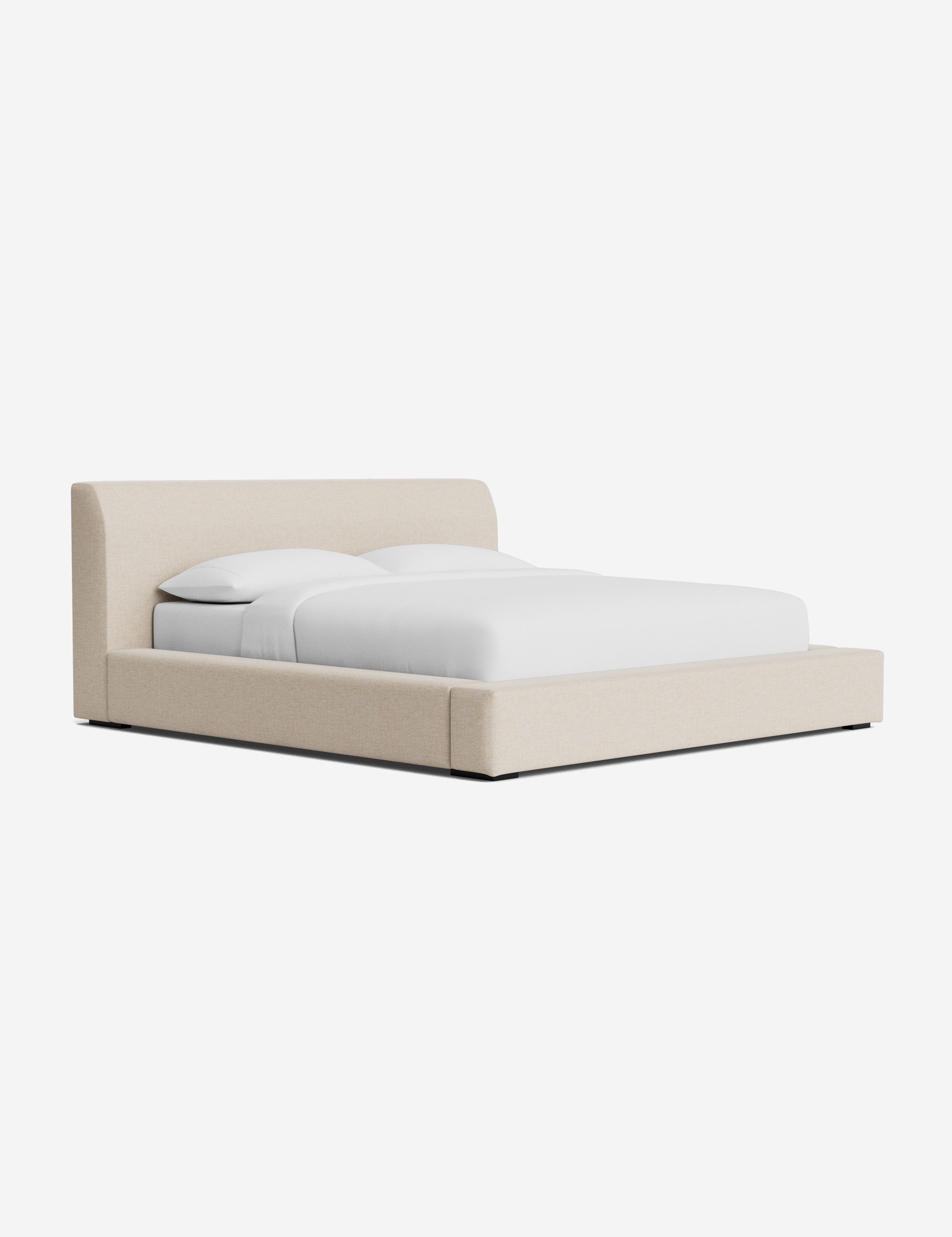 Stylish Clayton Platform Bed Frame - Queen Size, Modern Wooden Bed with Sturdy Slat Support - Perfect for Bedroom, Guest Room & Small Spaces