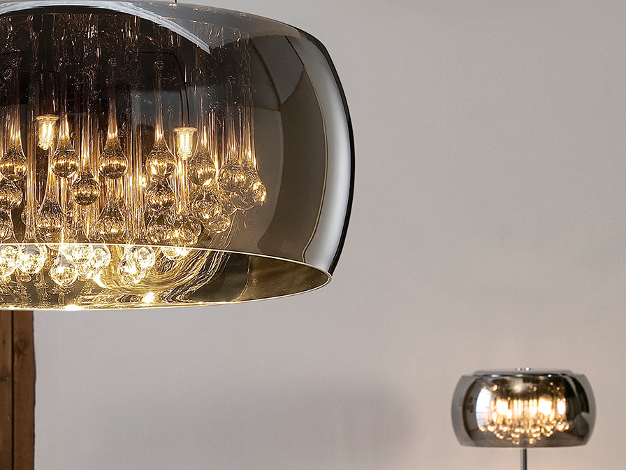 Argos 1/5/6Lt Crystal Ceiling Light Fixture - Chrome Finish Modern Chandelier for Living Room, Bedroom & Dining Room Lighting