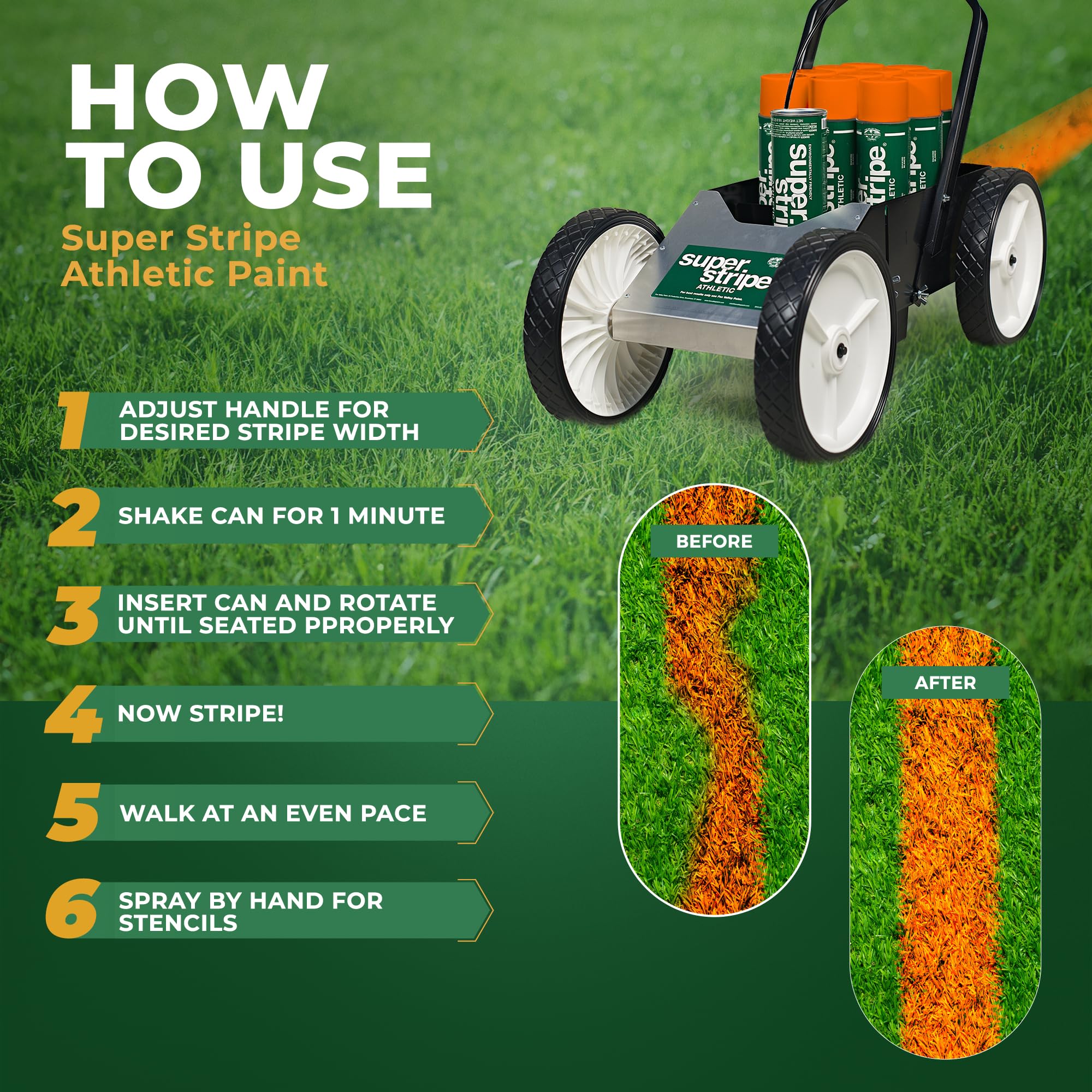 Fox Valley Athletic Field Marking Paint - Easy to Use Grass & Turf Paint for Tennis, Basketball Courts - 18 oz Cartridge (Pack of 12) in Hot Orange - Perfect for Outdoor Sports Field Maintenance & Line Marking