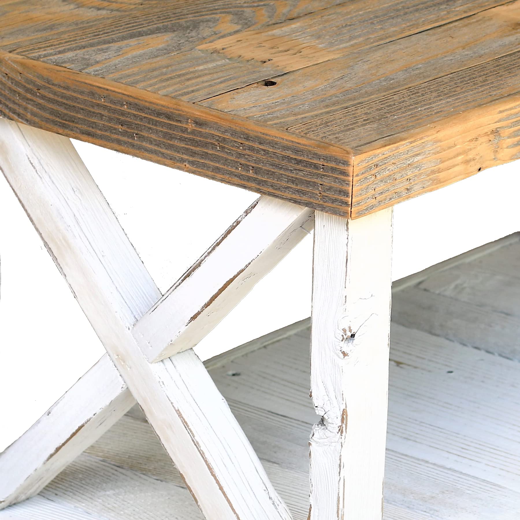 Doug and Cristy Designs White X-Leg Coffee Table - Modern Living Room Furniture for Small Spaces | Perfect for Apartments, Studios & Cozy Homes