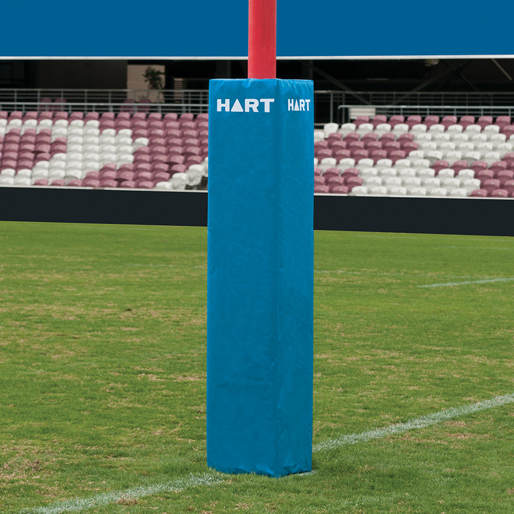 HART Square Rugby Post Pads - 35cm (Set of 4) - High Density Foam Protection for Rugby Goal Posts - Perfect for Training & Match Safety
