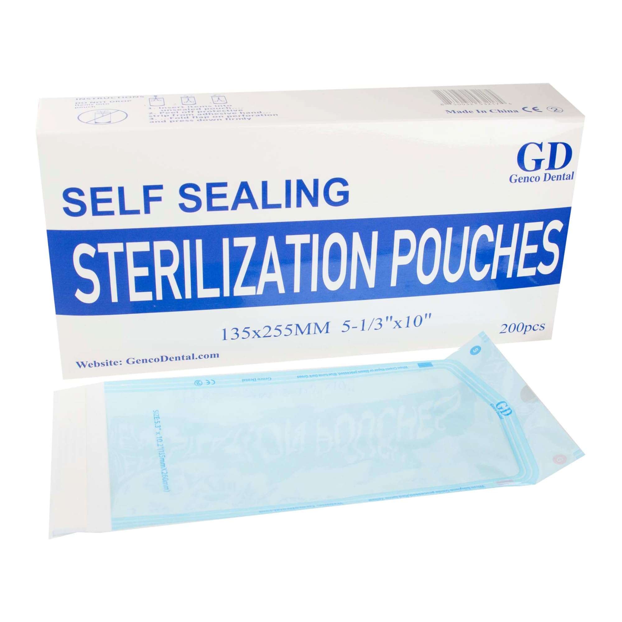 Autoclave Sterilization Pouches for Dental Tools - Self Seal Sterilizer Bags (5.25