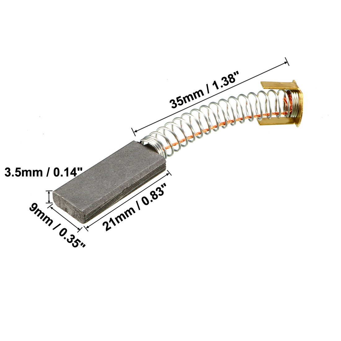 uxcell 4Pcs Carbon Brushes for Band Sealer Motor - 21mm x 9mm x 3.5mm Replacement Parts - Power Tool Repair Accessories - Ideal for Industrial Packaging & Sealing Machines