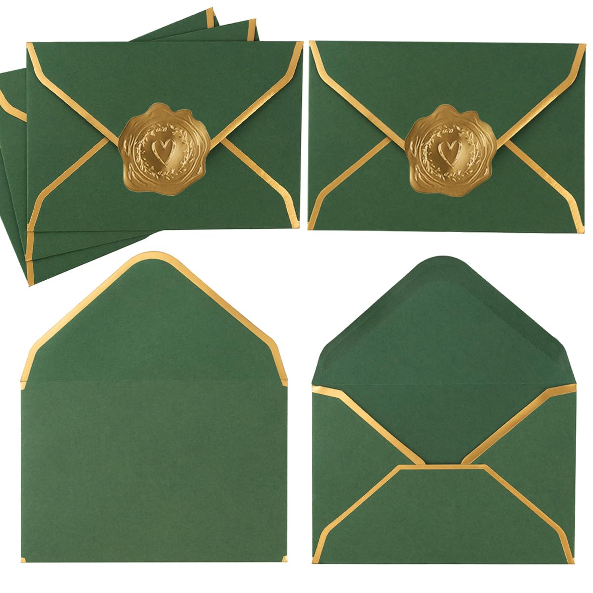 100-Pack Mini Gift Card Envelopes with Gold Border - 4