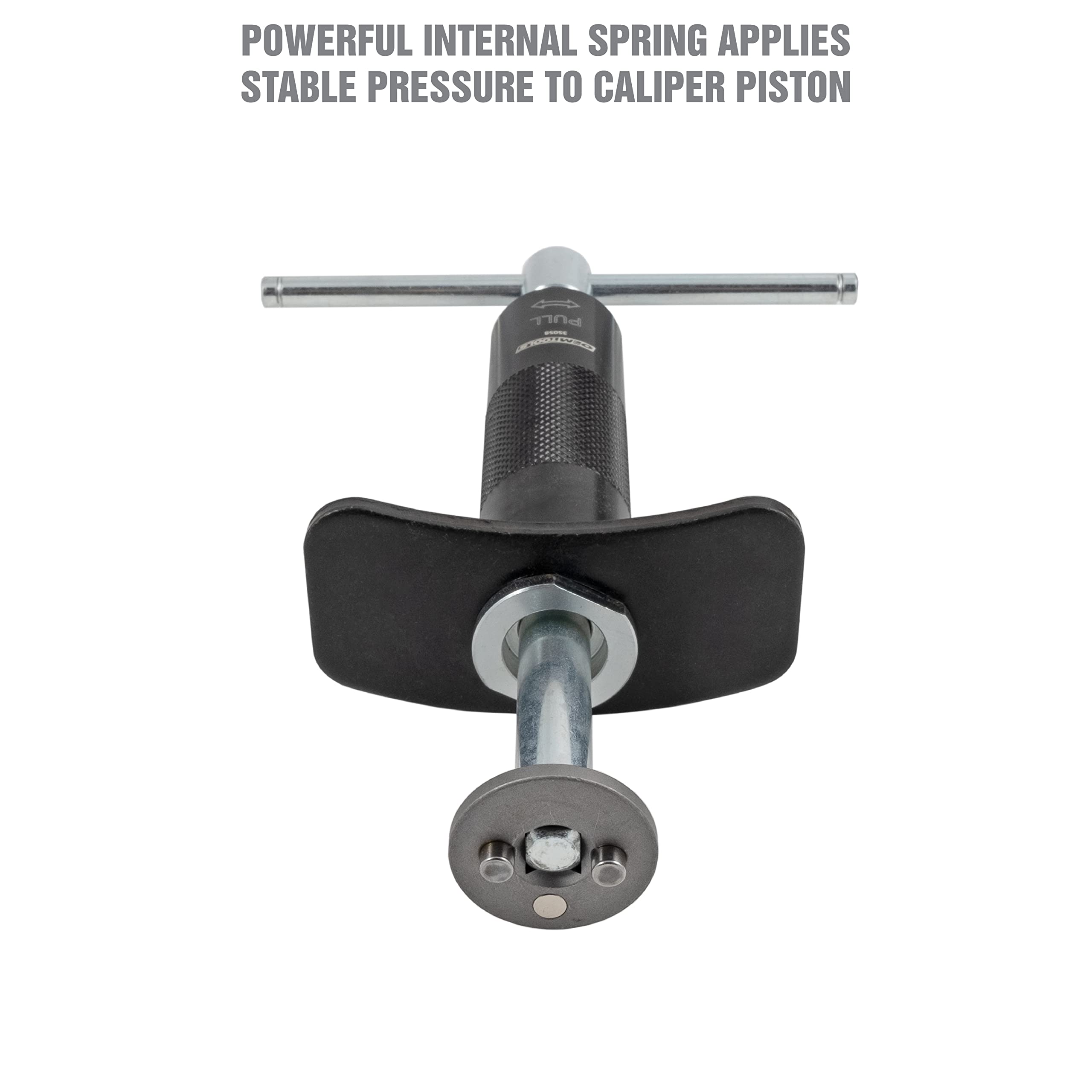 OEMTOOLS 35058 Brake Caliper Piston Rewind Tool - Spring Loaded Universal Rear Brake Caliper Wind Back Tool & Retractor Kit for Car, Truck, SUV - Perfect for DIY Brake Repair & Maintenance (Black)