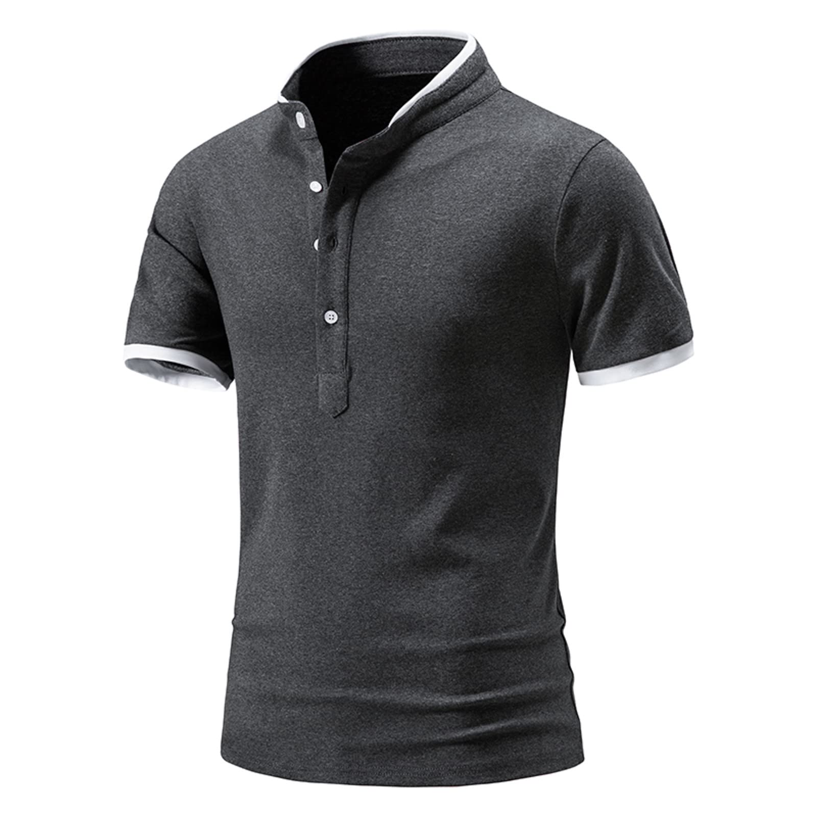 Men's Golf Polo Shirt - Short Sleeve Muscle Fit Business & Casual Cotton Shirt for Golfing, Office & Outdoor Activities