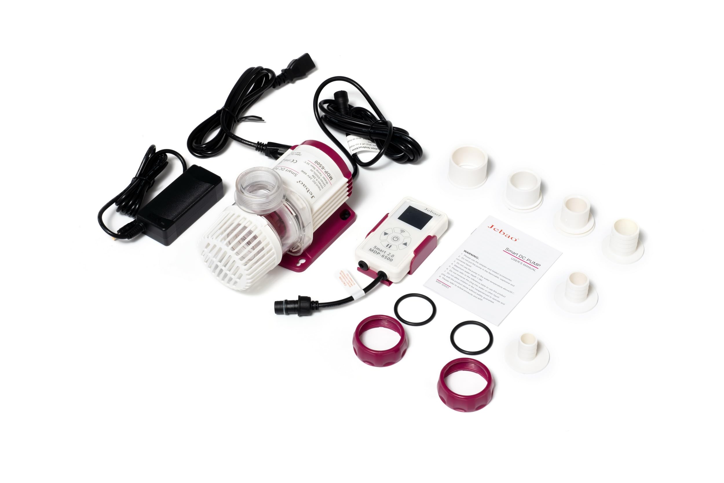 Jebao MDP-6500 Smart DC Water Pump with LCD Display Controller - Quiet & Energy Efficient Submersible Pump for Saltwater Aquariums, Reef Tanks & Fish Tanks - Perfect for Marine Life, Coral Growth & Water Circulation