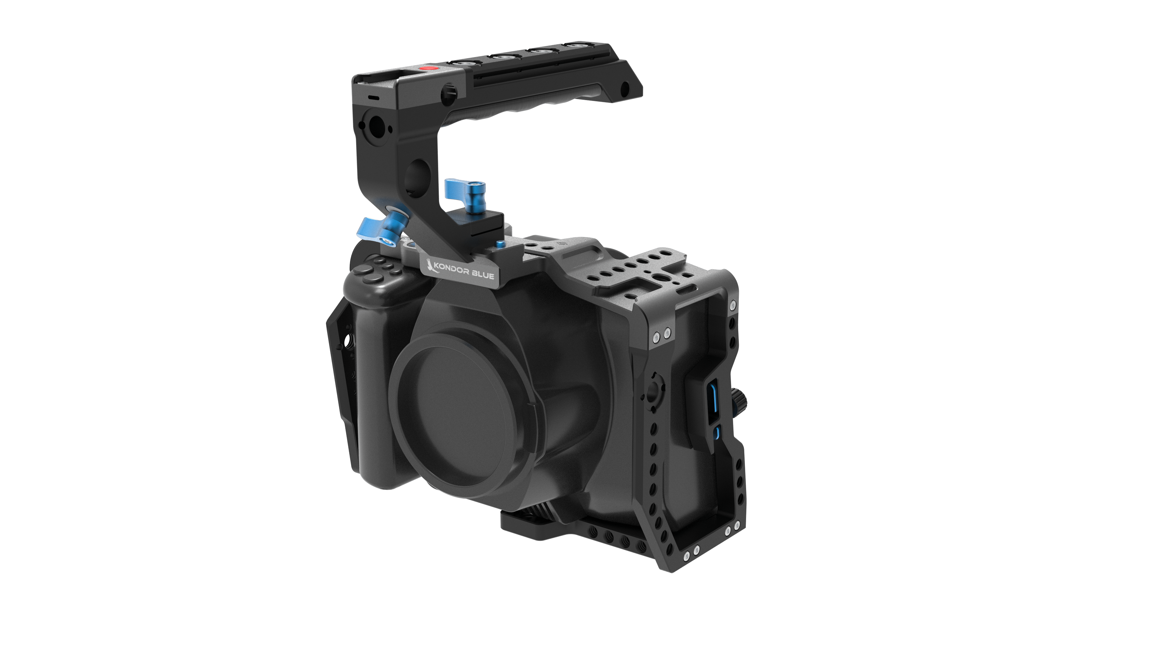 Kondor Blue Blackmagic Pocket 6K Pro Camera Cage with Top Handle - Durable Aluminum Alloy Rig for BMPCC 6K Pro - Perfect for Filmmaking, Vlogging & Professional Video Production