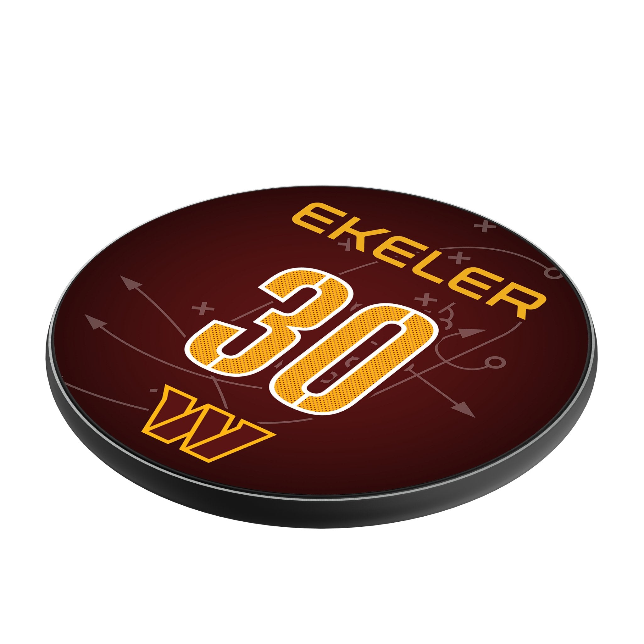 Austin Ekeler Washington Commanders 30 Ready 15W Fast Wireless Charger - Perfect for Home, Office & Car Charging