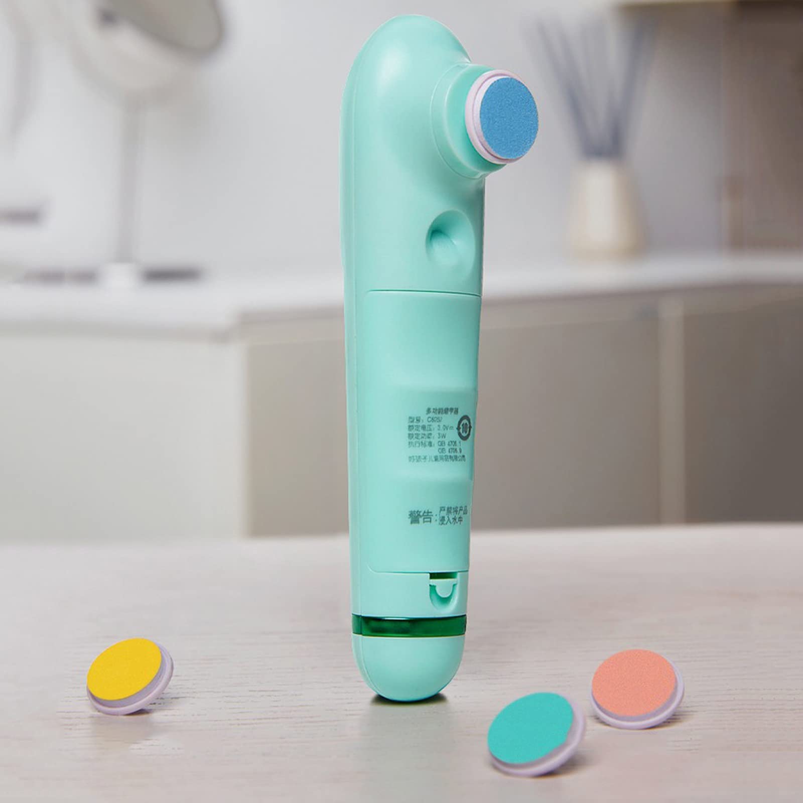 **Electric Baby Nail Trimmer with LED Light & 4 Grinding Heads – Safe Newborn Infant Toddler Nail Clippers Kit for Toes & Fingernails Care – Perfect for Gentle At-Home Grooming & Travel Use**