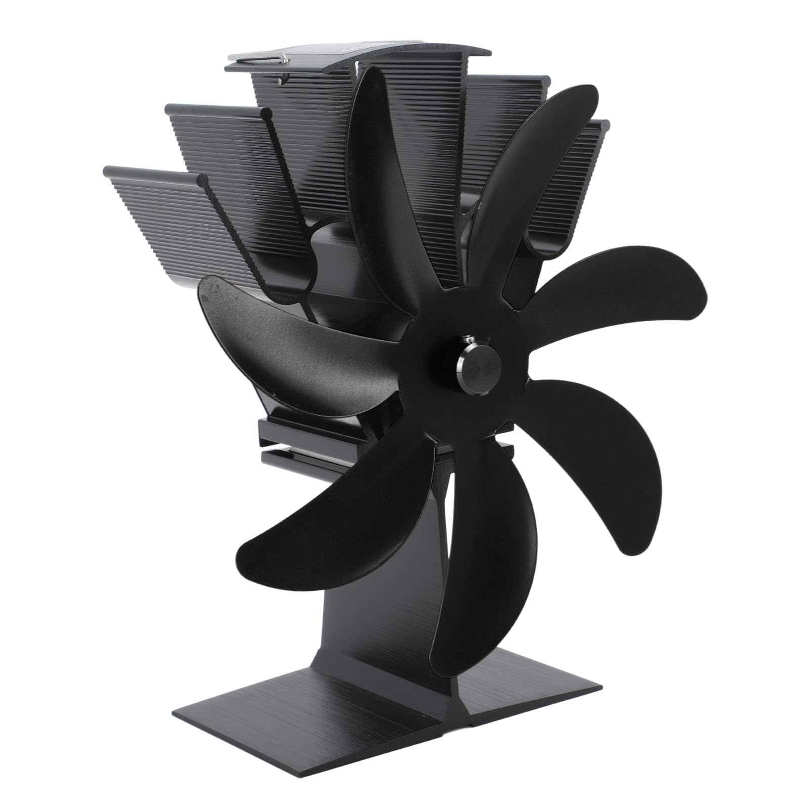 **Heat Powered Wood Stove Fan - Quiet & Safe Thermoelectric Stove Fan for Home Heating - Perfect for Fireplace, Cabin, or RV Use (Black)**