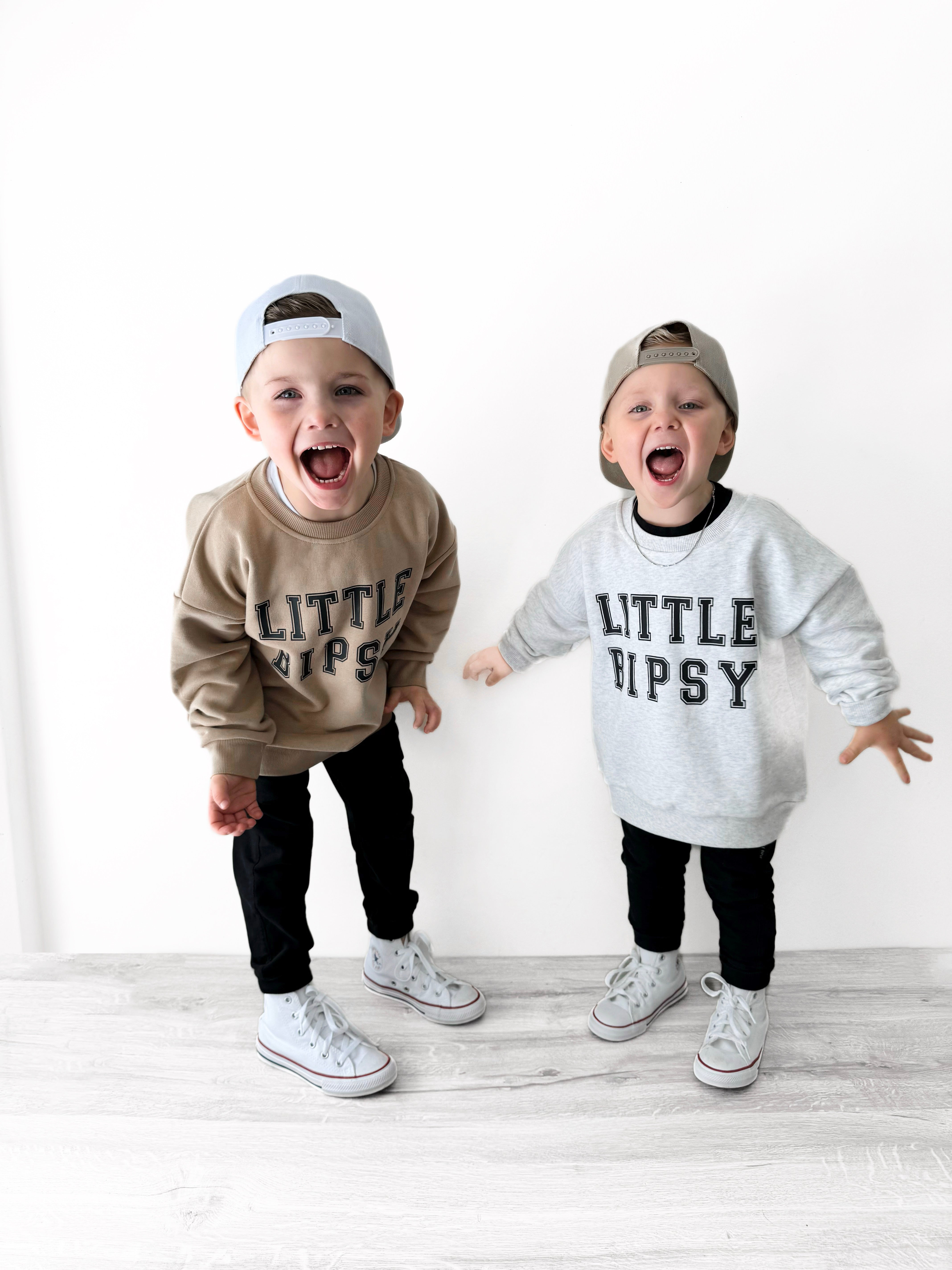 LB Collegiate Crewneck Sweatshirt for Men & Women | Soft Cotton Blend | Comfortable & Stylish | Tan | Perfect for Casual Wear, College Campuses & Everyday Outfits