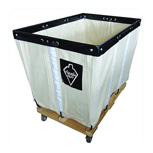 12 Bushel White Basket Truck - 36 Inch Long Heavy Duty Utility Cart for Farm, Garden, and Warehouse Use