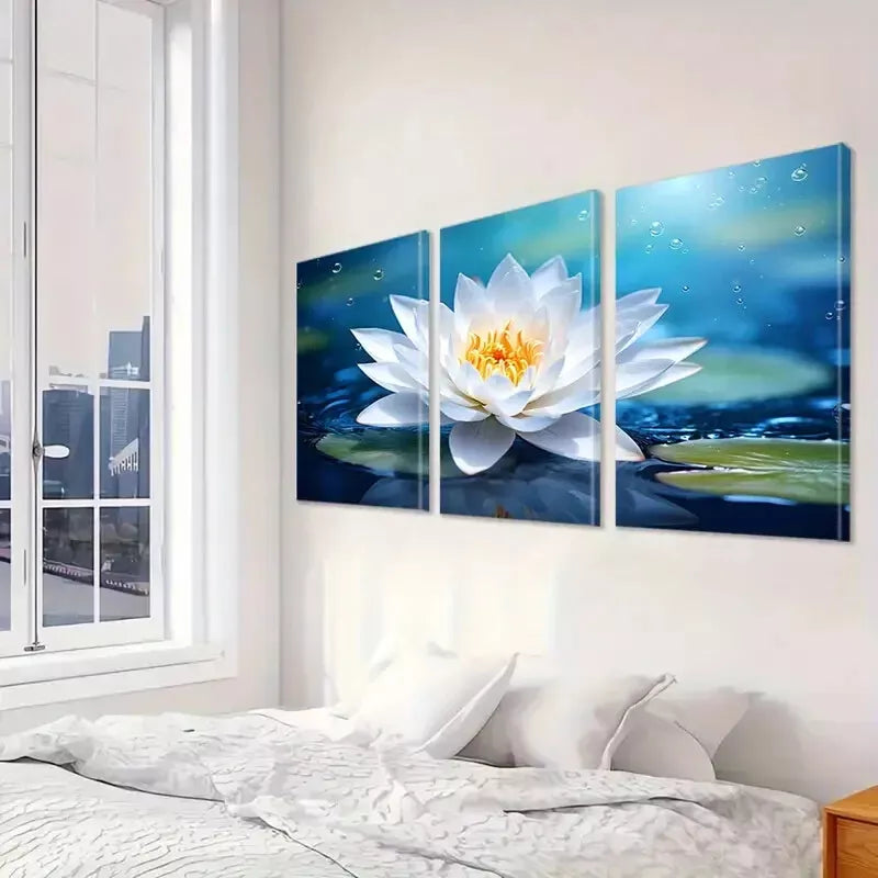 3-Piece Abstract Classic Serene Beauty Wall Art Set - Framed Canvas 40x60cm (16x24in) - High Quality Print - Ready to Hang - Australian Made - Perfect for Living Room, Bedroom & Office Decor