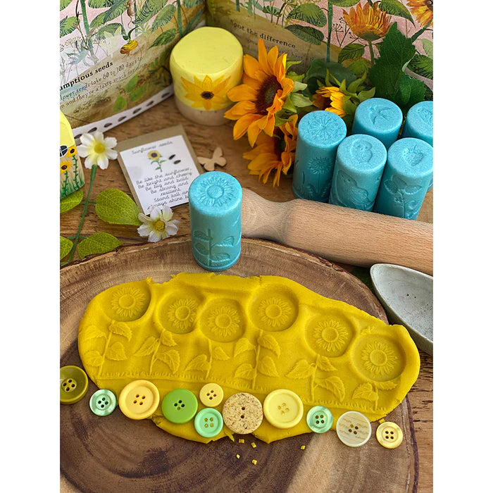 Yellow Door® Let's Roll Seasons Dough Roller Set - 4 Seasonal Textured Rolling Pins for Kids Sensory Play, Early Learning & Fine Motor Skills Development - Perfect for Playdough, Clay & Baking Activities