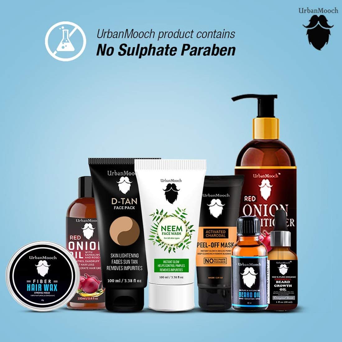 UrbanMooch Onion Shampoo for Hair Growth & Hair Fall Control - Enriched with Onion Extract & Plant Keratin | Reduces Hair Loss, Strengthens & Smoothens Hair | For Men & Women | 200ml | Perfect for Daily Hair Care & Scalp Nourishment