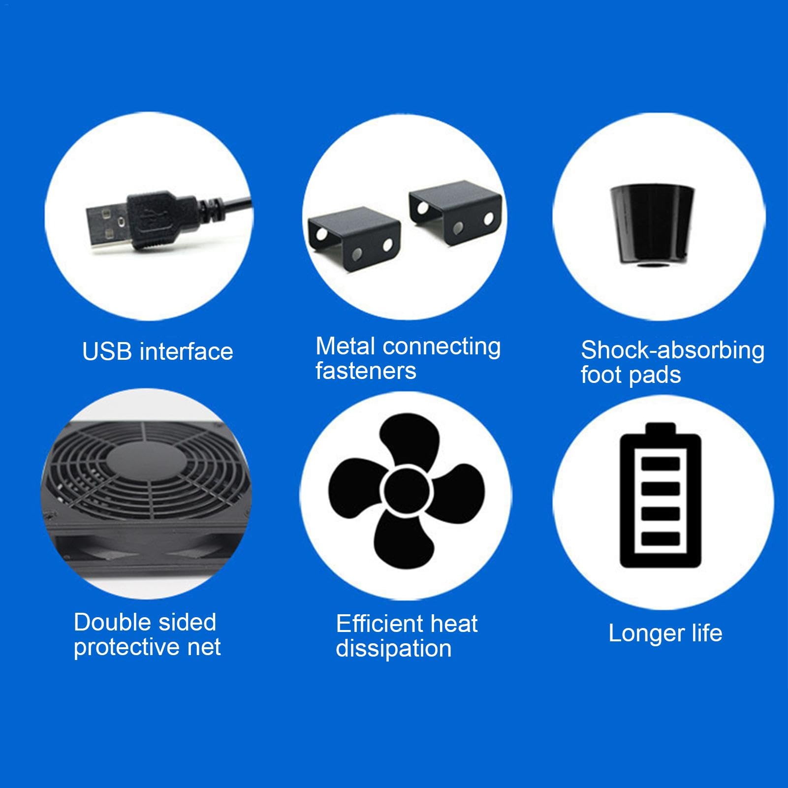 Portable Laptop Cooling Pad with High-Speed Fan, Stable & Sturdy Design for Laptops, Tablets, TVs, Routers - Ideal for Home, Office, and Gaming Use