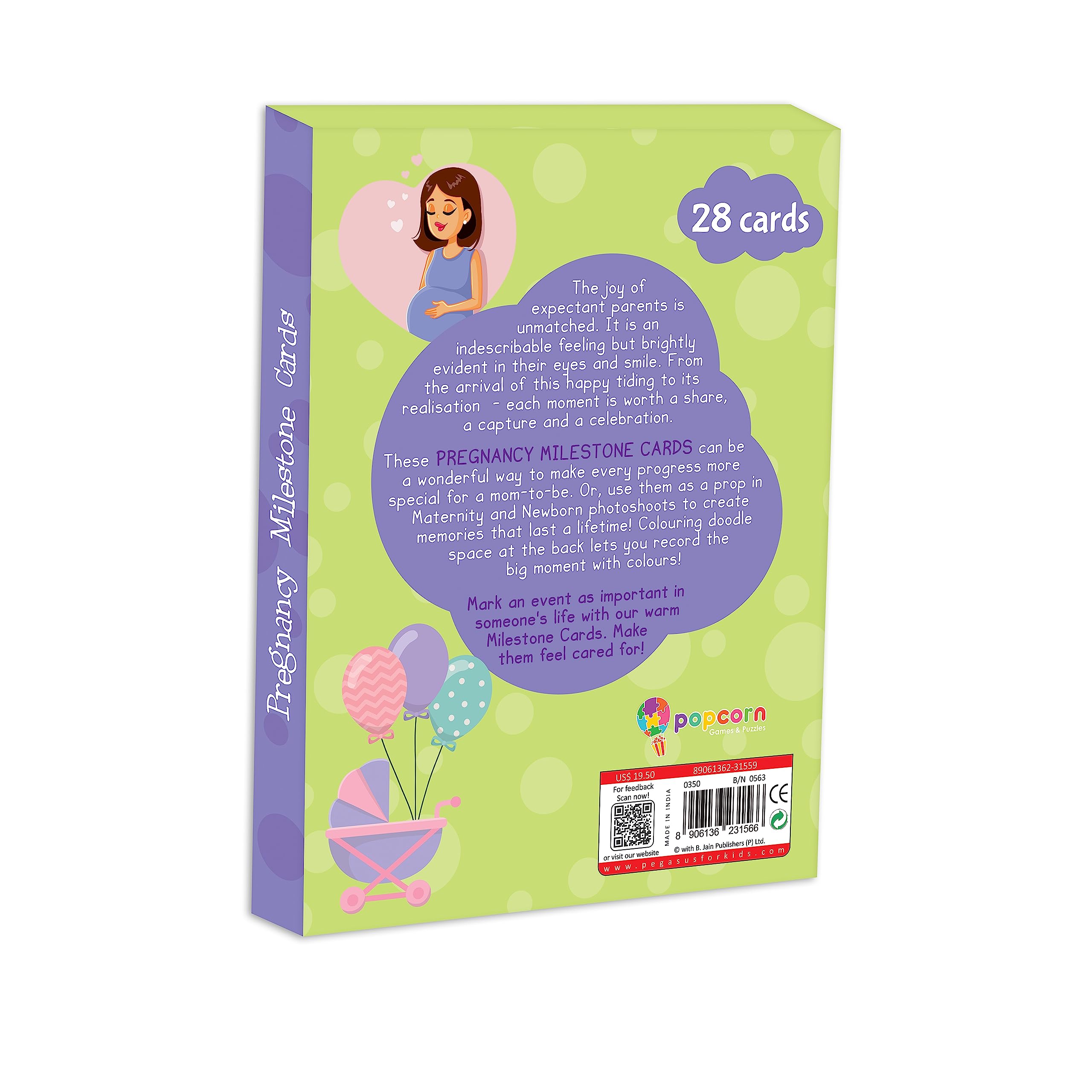 28 Pregnancy Milestone Cards for Moms & Babies - Celebrate Every Special Moment | Perfect for Baby Showers, Gender Reveals & Monthly Photo Props