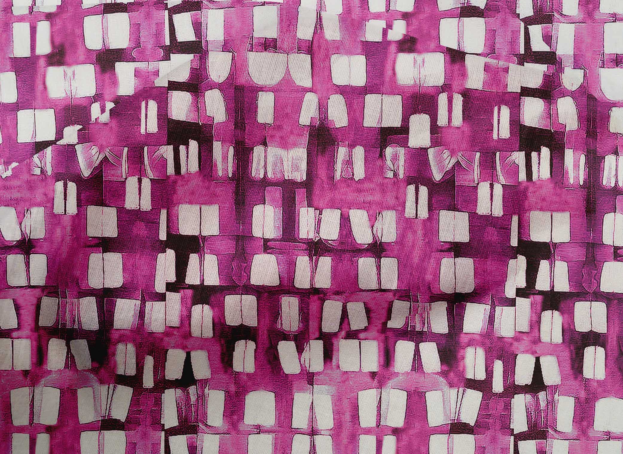oneOone Cotton Cambric Fuschia Pink Tie-Dye Dress Fabric - 42 Inch Wide Printed Material by The Yard | Perfect for DIY Dresses, Skirts & Summer Fashion Projects