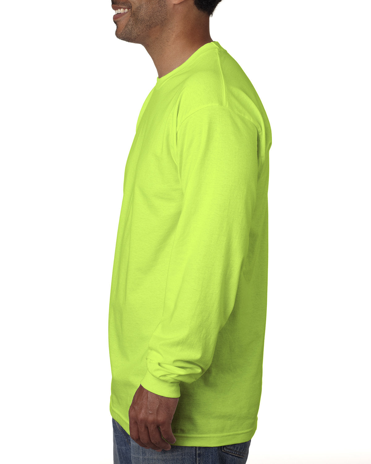 Bayside BA5060 Men's Long Sleeve Cotton T-Shirt - Comfortable Casual Shirt for Everyday Wear, Work & Outdoor Activities