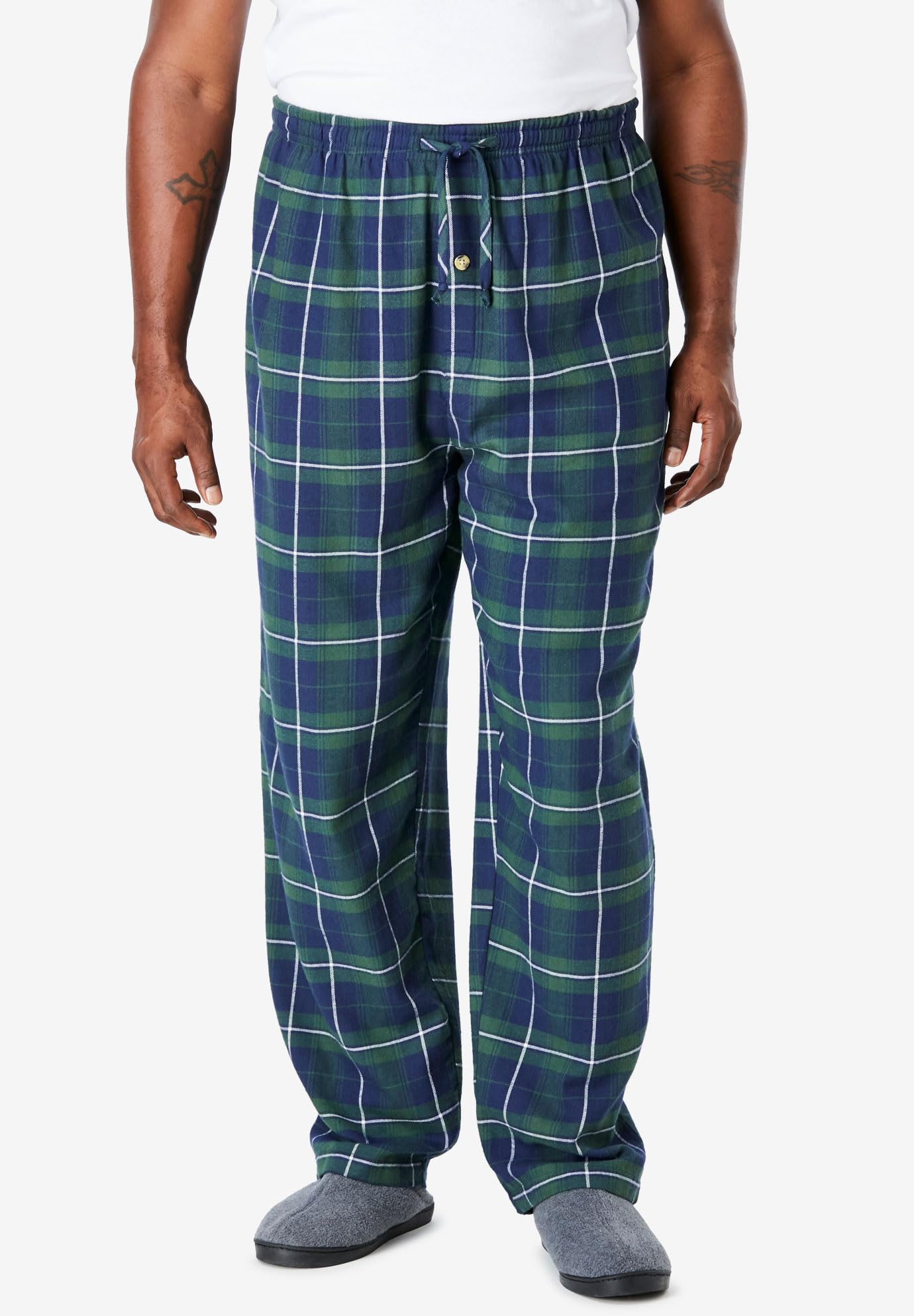 KingSize Men's Big & Tall Flannel Plaid Pajama Pants - Soft & Comfortable Sleepwear for Winter Nights, Lounging at Home, and Cozy Weekends