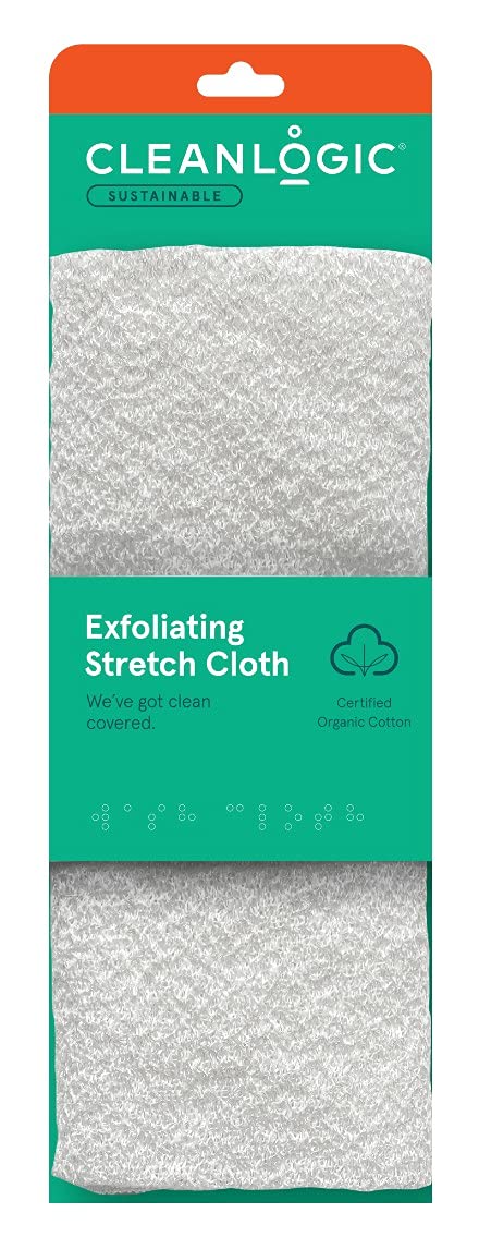 Clean Logic Exfoliating Stretch Cloth (Pack of 3) - Gentle Exfoliating Washcloth for Face & Body - Perfect for Sensitive Skin, Acne & Spa Treatments
