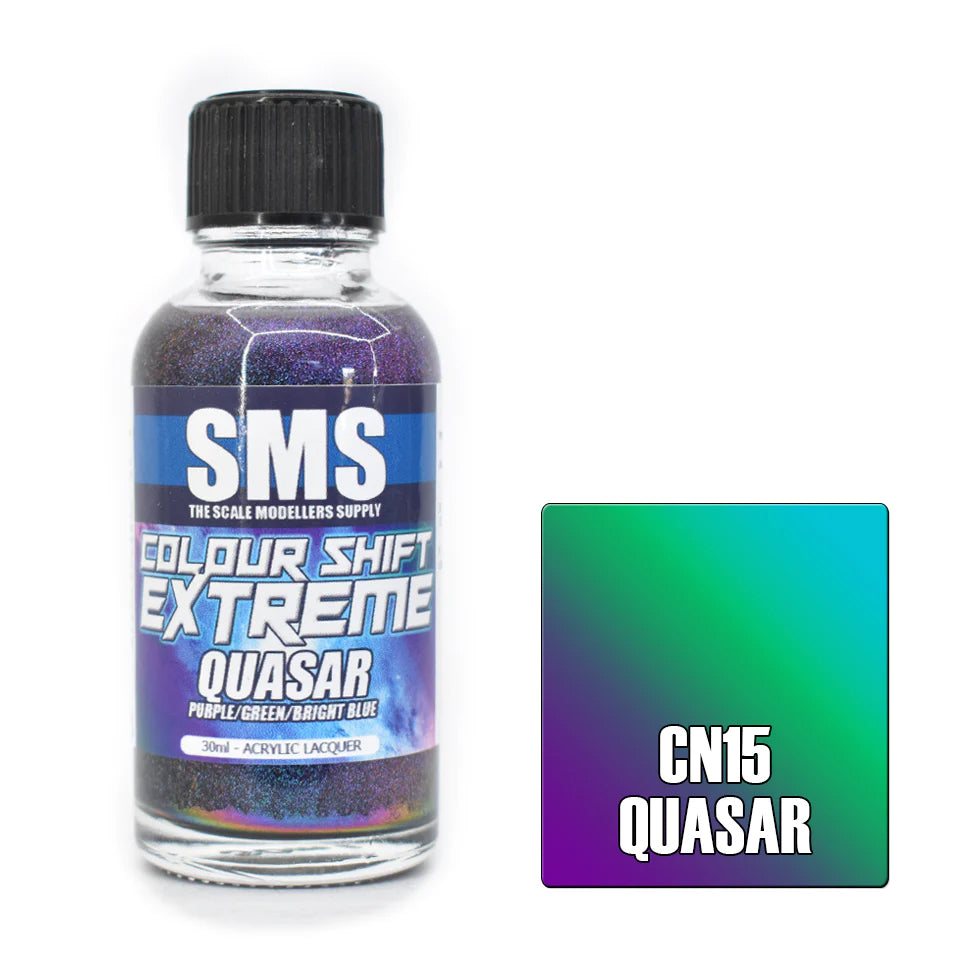 30ml Airbrush Paint - Extreme Quasar Color Shift Acrylic Lacquer for Scale Modelers | Perfect for Miniature Painting, RC Cars & DIY Crafts