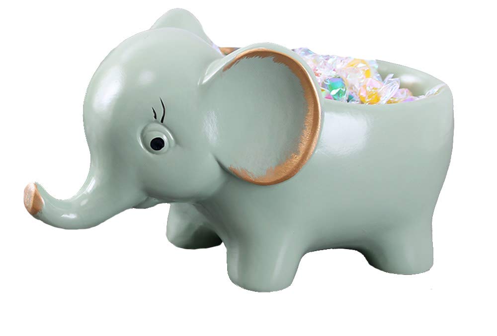 Hand-Painted Ceramic Elephant Decorative Storage Box - Elegant Home Decor for Jewelry, Trinkets & Keepsakes | Perfect for Living Room, Bedroom & Gift Giving