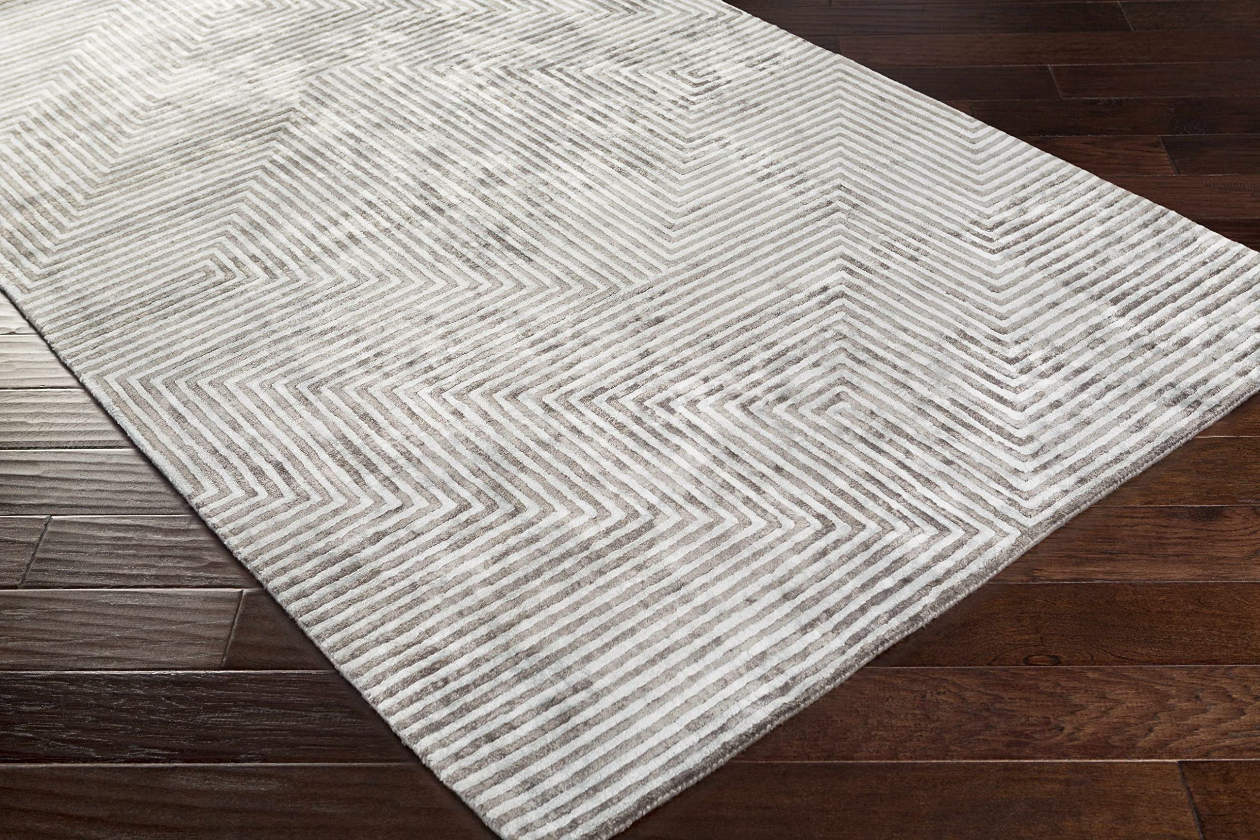 Hauteloom Allston Modern Area Rug 3' x 5' - Soft Gray & Blue Living Room Rug - Non-Slip Bedroom Carpet for Home Decor - Perfect for Cozy Spaces & Family Gatherings