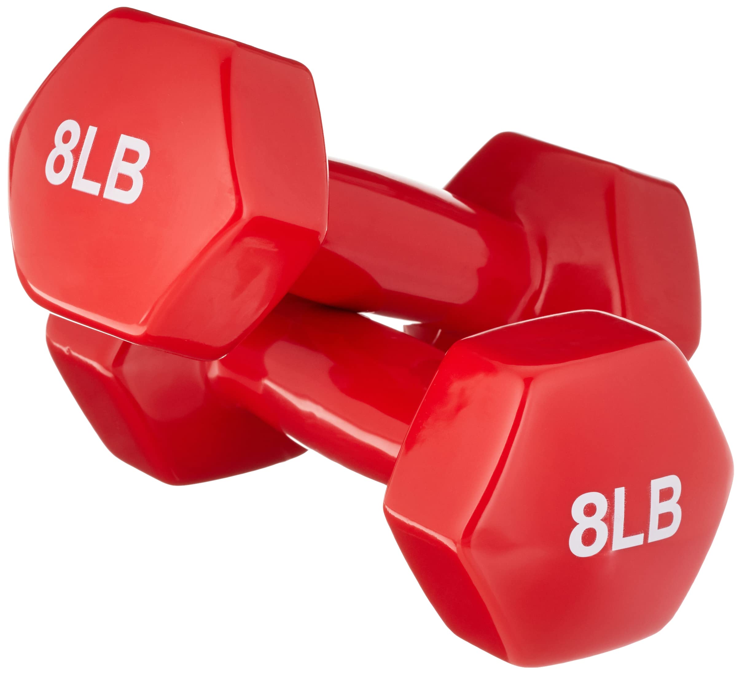Amazon Basics Vinyl Coated Dumbbell Hand Weights Set for Home Gym, Strength Training & Fitness Workouts - Perfect for Weight Lifting, CrossFit & Muscle Building Exercises