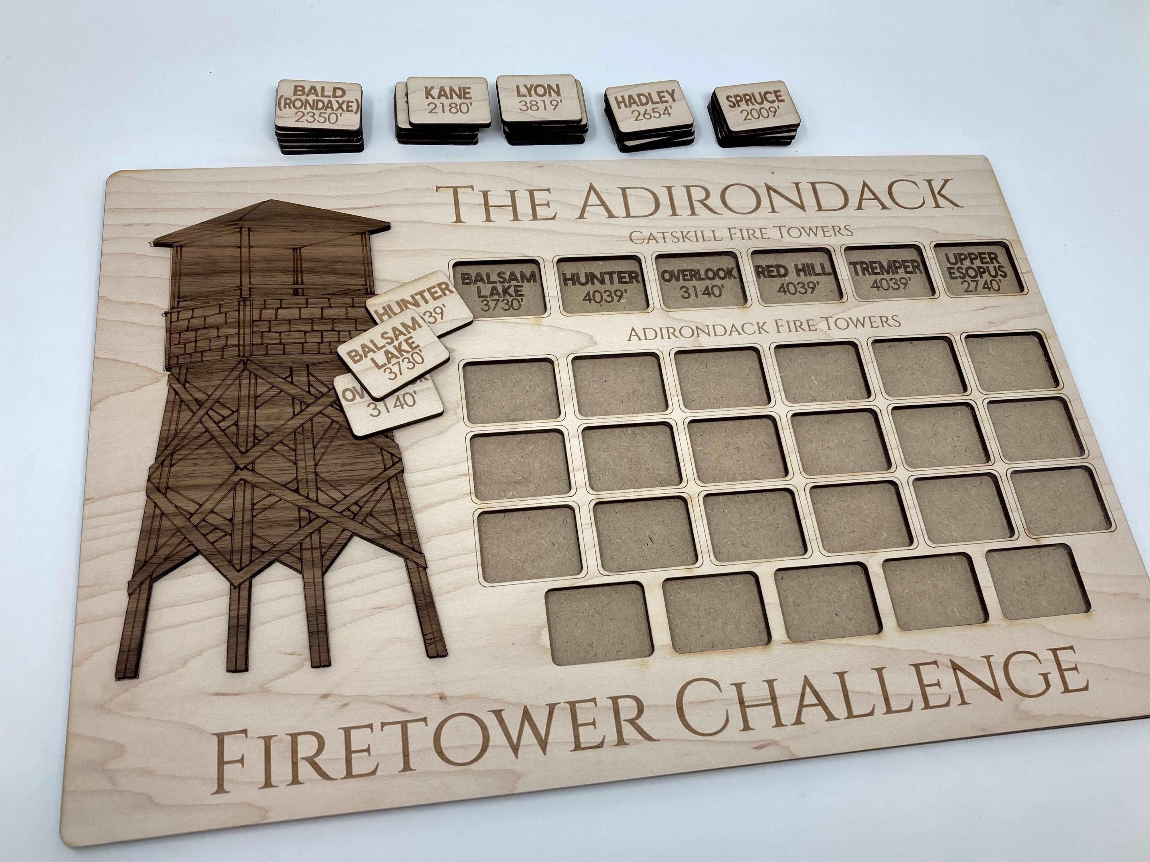 Adirondack Fire Tower Challenge Tracker - Hiking & Outdoor Adventure Log Book for Peak Bagging Enthusiasts - Perfect for Trail Hikers, Nature Explorers & Mountain Climbers